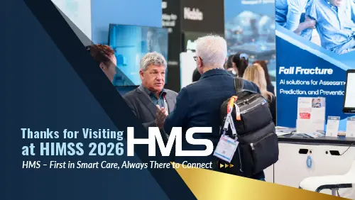 HMS presented portable imaging, AI screening, veterinary diagnostics, and integrated healthcare solutions at HIMSS US 2026 Booth #2253.